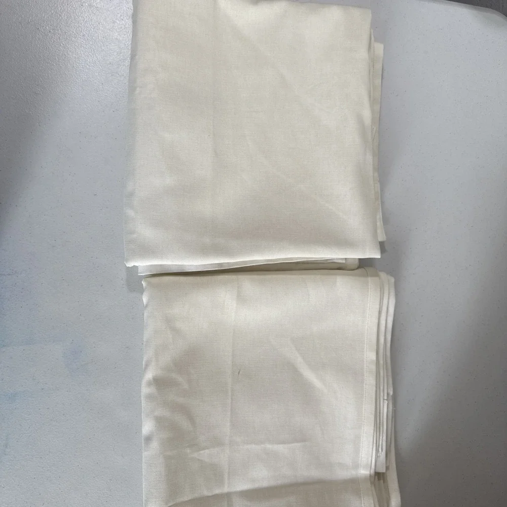 Pottery Barn Kids Curtain Panels‎ 96x44 Natural Rod Pocket Unlined Classic Set 2